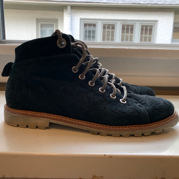 Coach Womens Embossed Suede Boots - Picture 2 of 4